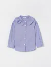 Il Gufo Ruffled-collar Blouse In Blue