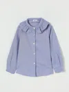 Il Gufo Ruffled-collar Blouse In Blue