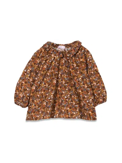 Il Gufo Kids' Shirt M/l Flowers In Multicolour