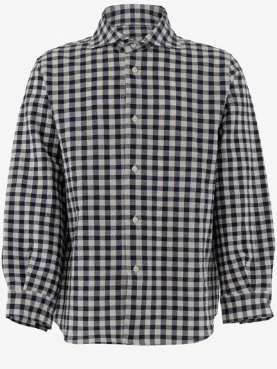 Il Gufo Kids' Shirt With Plaid Pattern In Black