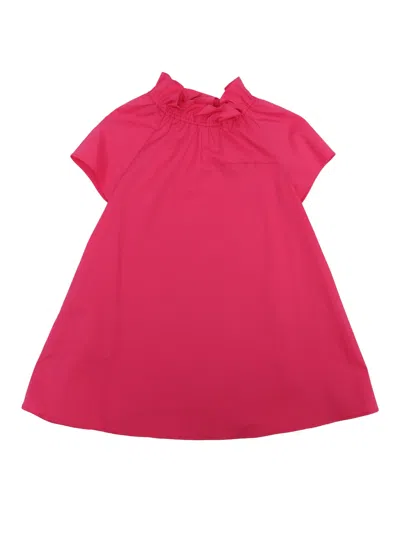 Il Gufo Kids' Short Sleeved Dress In Fuchsia