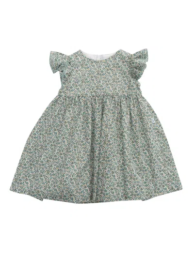 Il Gufo Kids' Short Sleeved Dress In Green
