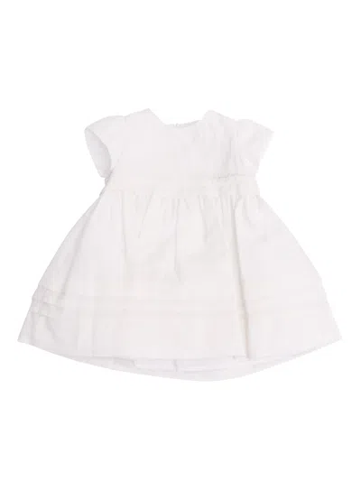 Il Gufo Kids' Short Sleeved Dress In White
