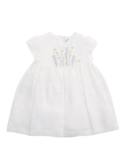 Il Gufo Kids' Short Sleeved Dress In White