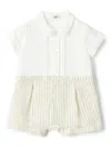 Il Gufo Short-sleeved Romper In White
