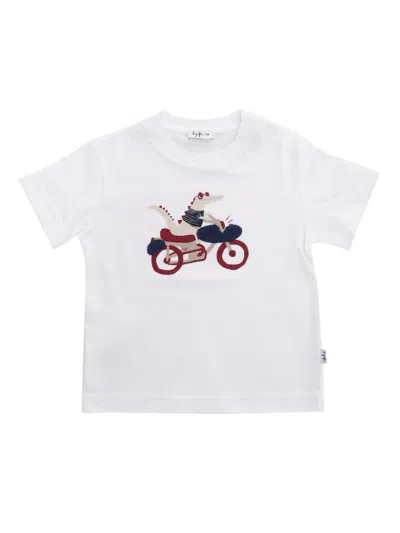 Il Gufo Babies' Short Sleeved T-shirt In White