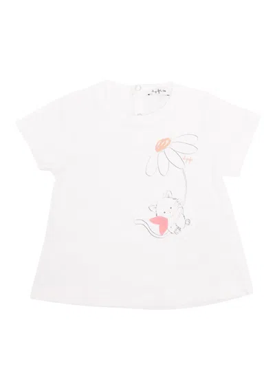 Il Gufo Kids' Short Sleeved T-shirt In White