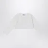 Il Gufo Short Wrap Cardigan White Milk