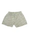 Il Gufo Floral-print Cotton Casual Shorts In Gray