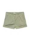 Il Gufo Twill Cotton-blend Mini Shorts In Green