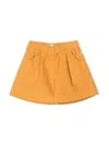Il Gufo Corduroy Elasticated-waistband Shorts In Yellow
