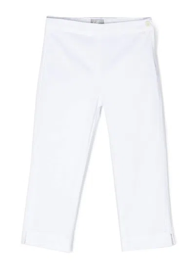 Il Gufo Kids' Side Button-fastening Detail Trousers In White