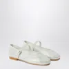 Il Gufo Silver Ballet Flats With Elastic Strap