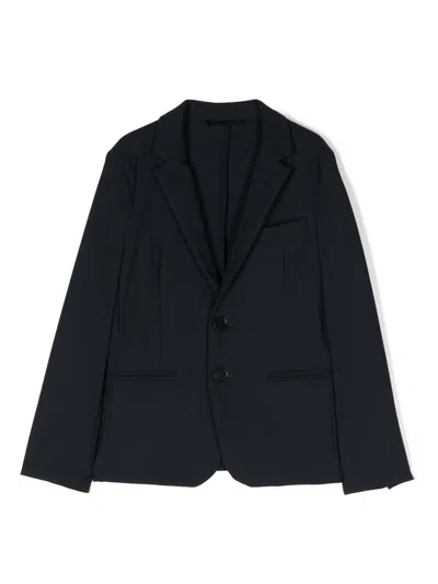 Il Gufo Kids' Single-breasted Blazer In Blue