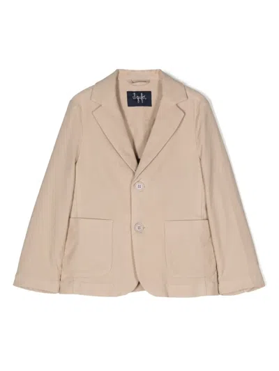 Il Gufo Kids' Single-breasted Blazer In Neutrals