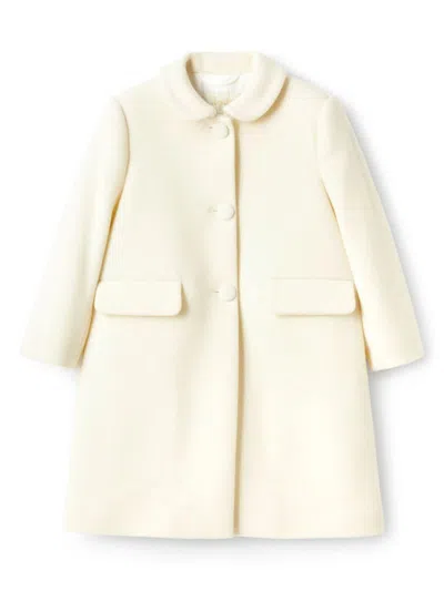 Il Gufo Kids' Single-breasted Coat In White