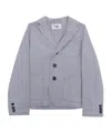 Il Gufo Single-breasted Long Sleeved Striped Blazer In Gray