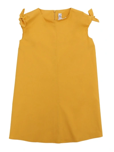 Il Gufo Kids' Sleeveless Dress For Girls In Yellow