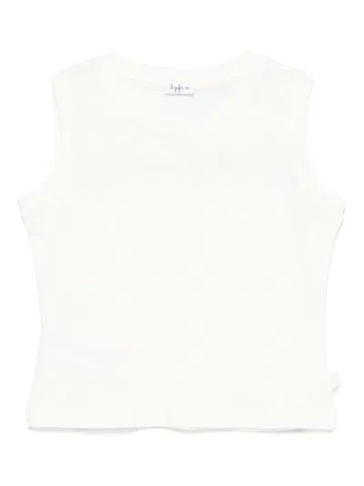 Il Gufo Kids' Sleeveless T-shirt In White