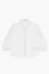 Il Gufo Solid Color Poplin Cotton Shirt