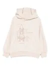 Il Gufo Space Shuttle Printed Hoodie In Neutral