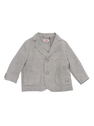 Il Gufo Kids' Squared Rock Blazer In Grey