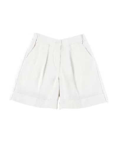 Il Gufo Straight Hem Bermuda Shorts In White