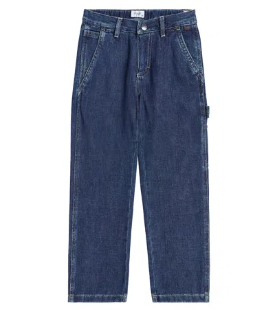 Il Gufo Kids' Straight Jeans In Blue