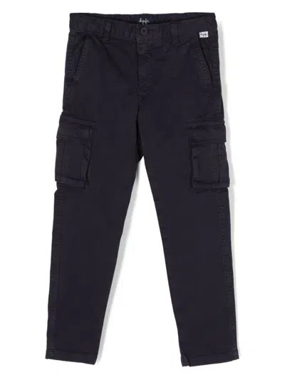 Il Gufo Kids' Straight-leg Cargo Trousers In Blue