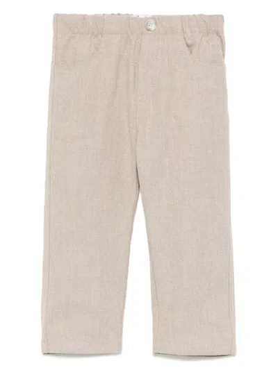 Il Gufo Babies' Straight-leg Trousers In Neutrals