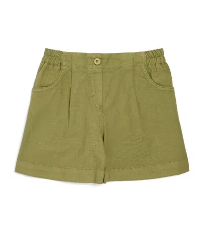 Il Gufo Kids' Stretch-cotton Bermuda Shorts (3-12 Years) In Green