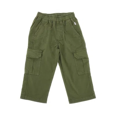 Il Gufo Stretch Cotton Cargo Pants Kids In Green