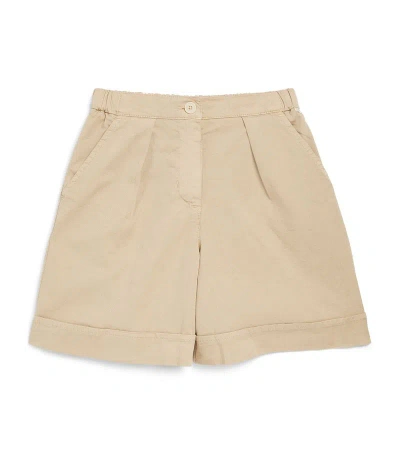 Il Gufo Kids' Stretch-cotton Chino Shorts (3-12 Years) In Beige