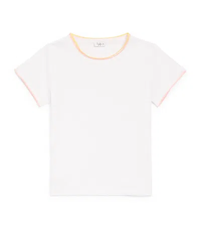 Il Gufo Kids' Stretch-cotton Contrast Hem T-shirt In White
