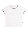 Il Gufo Stretch-cotton Contrast Hem T-shirt In White