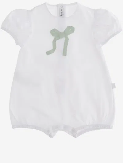 Il Gufo Stretch Cotton Jersey Bodysuit In White