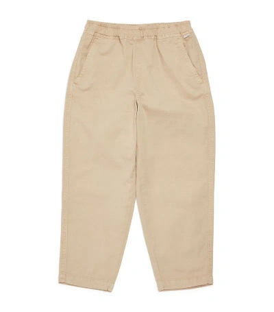 Il Gufo Kids' Stretch-cotton Tapered Trousers (3-12 Years) In Beige