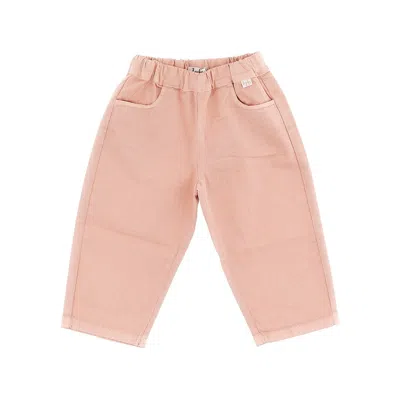 Il Gufo Stretch Cotton Twill Pants Kids In Pink