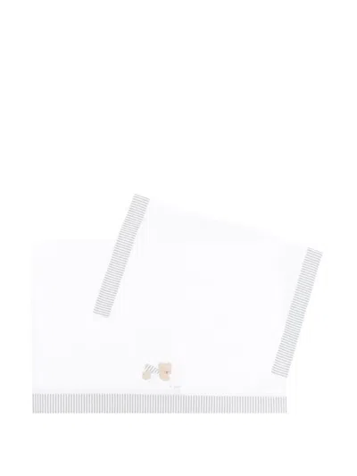Il Gufo Stripe-trim Blanket Set In White