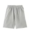 Il Gufo Striped Cotton Bermuda Shorts In Green