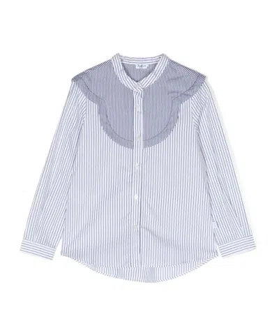 Il Gufo Striped Cotton Shirt In White