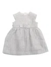 Il Gufo Striped Dress In Gray