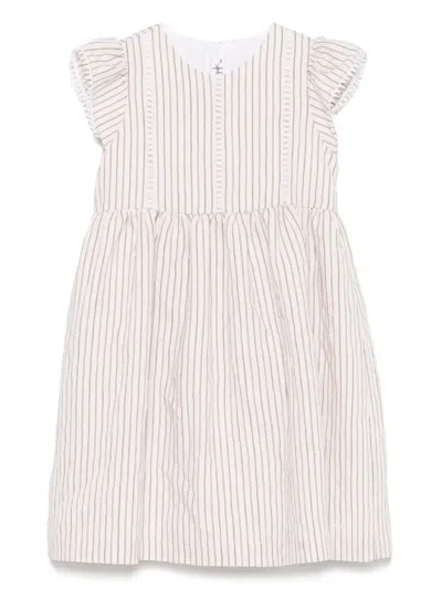 Il Gufo Kids' Striped Dress In Pink