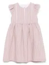 Il Gufo Striped Dress In Pink