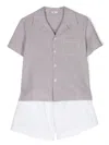Il Gufo Set Aus Hemd Und Shorts In Brown