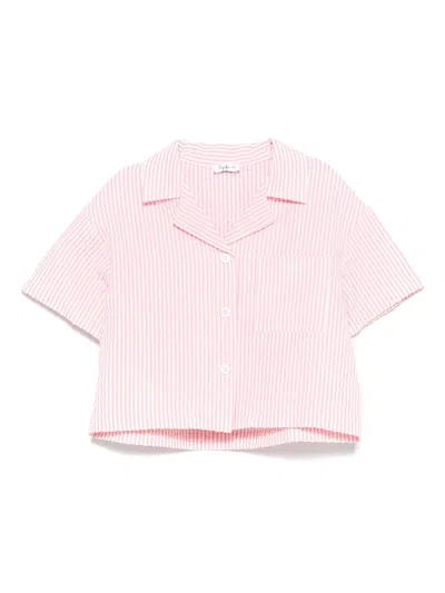 Il Gufo Kids' Striped Shirt In Pink