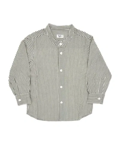 Il Gufo Striped Shirt In Gray