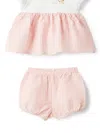 Il Gufo Striped Short Set In White
