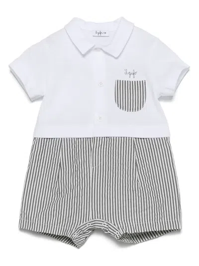 Il Gufo Babies' Striped Shorties In White
