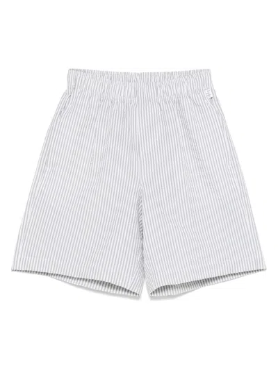 Il Gufo Kids' Striped Shorts In Grey